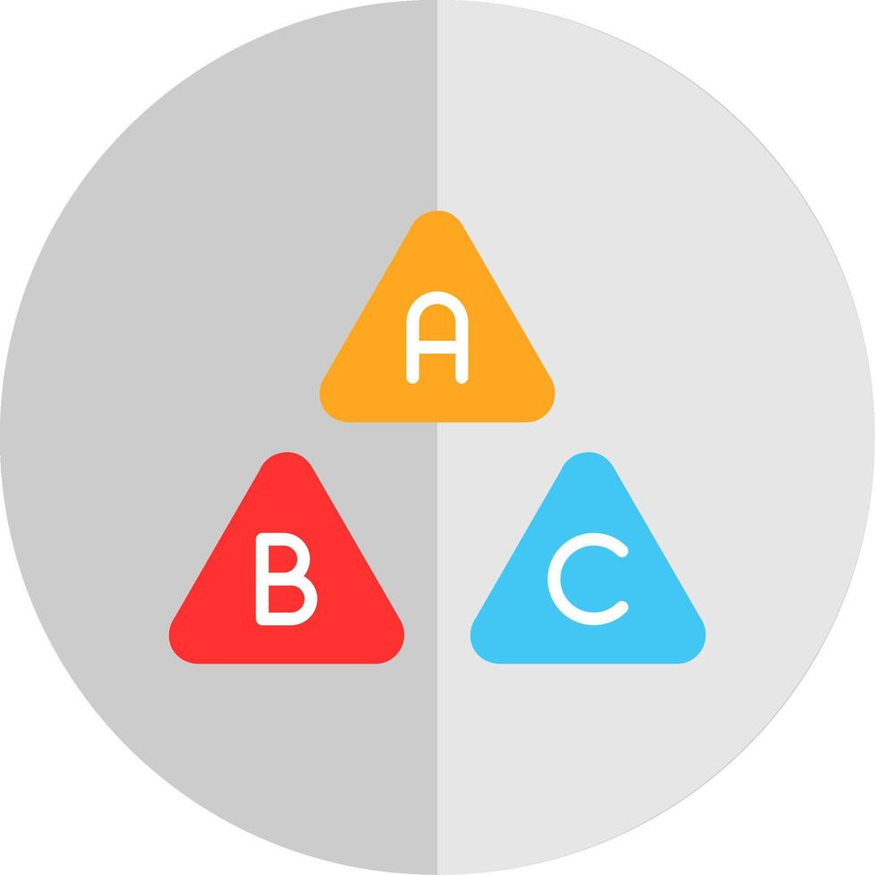 Abc Flat Scale Icon Design vector