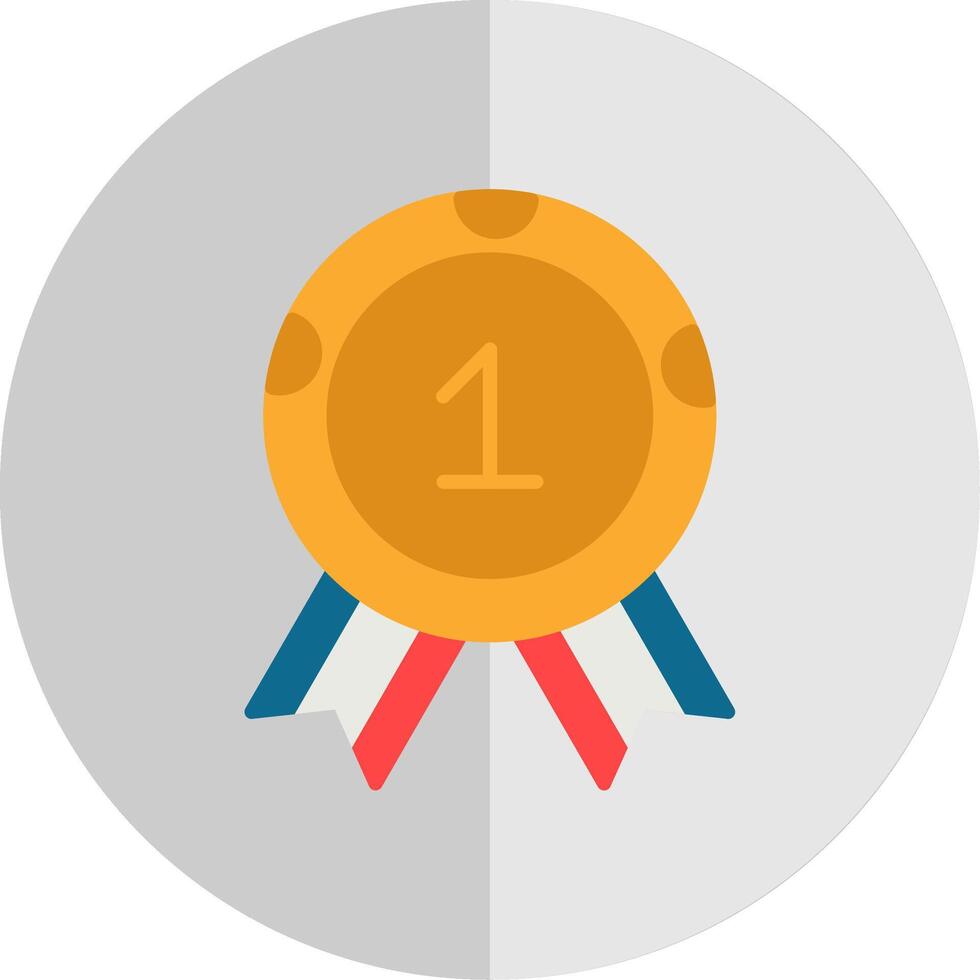 Medal Flat Scale Icon Design vector