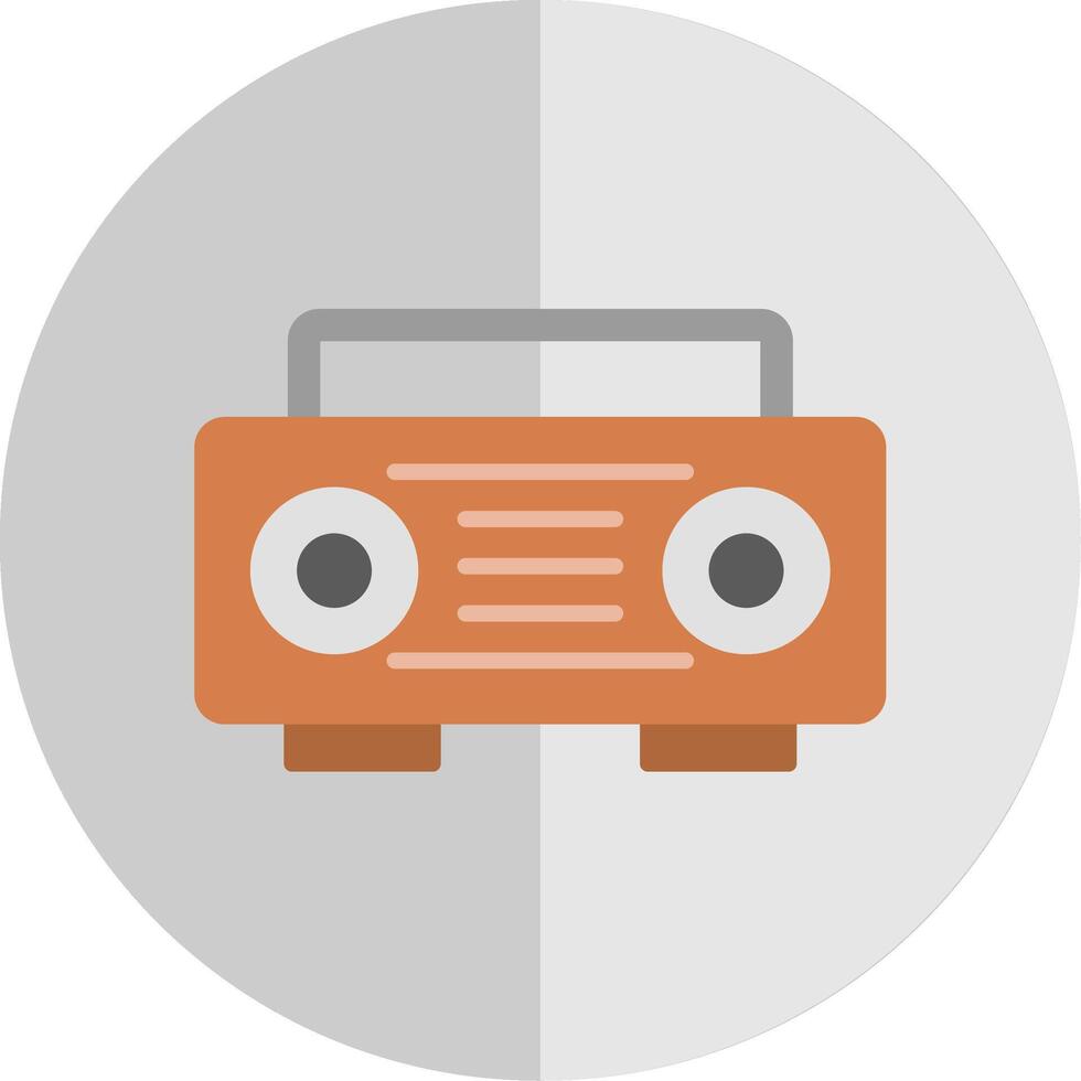 Radio Flat Scale Icon Design vector