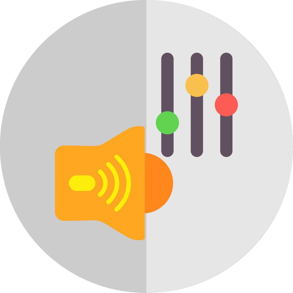 Volume Control Flat Scale Icon Design vector