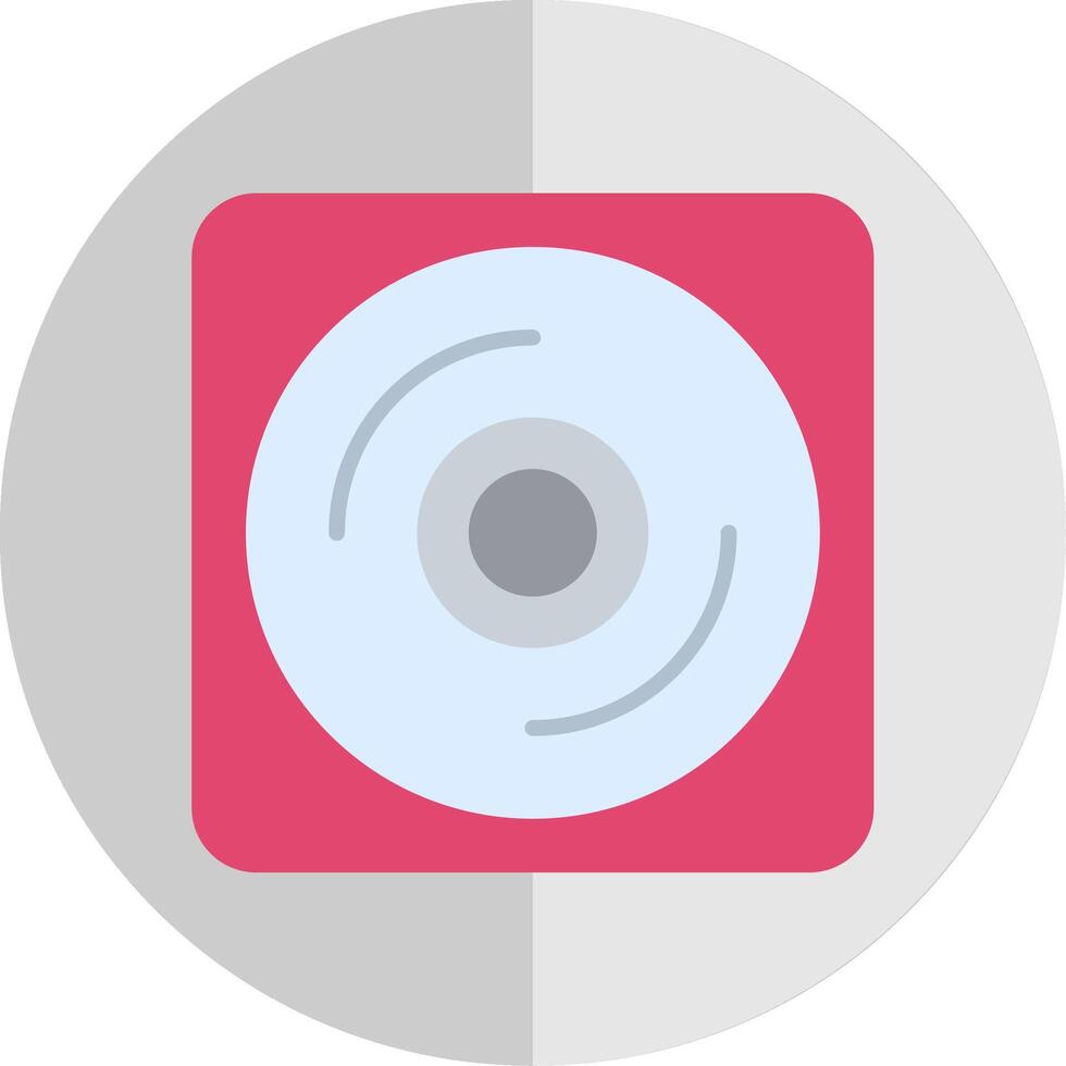 Vinyl Disc Flat Scale Icon Design vector