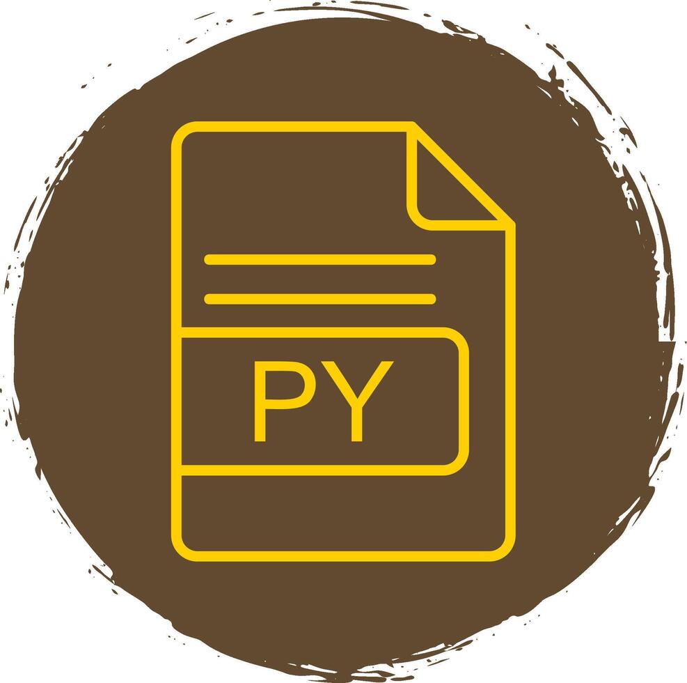 PY File Format Line Gradient Icon Design vector