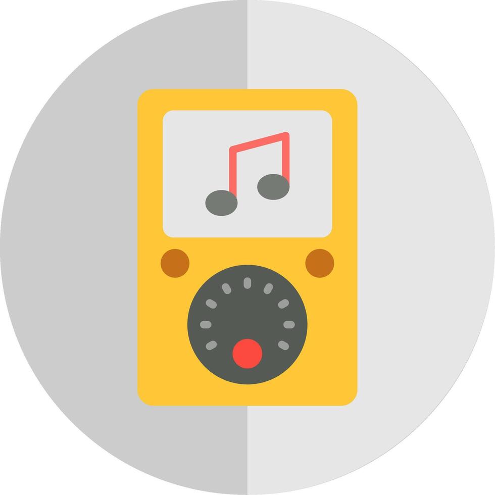 Music Player Flat Scale Icon Design vector
