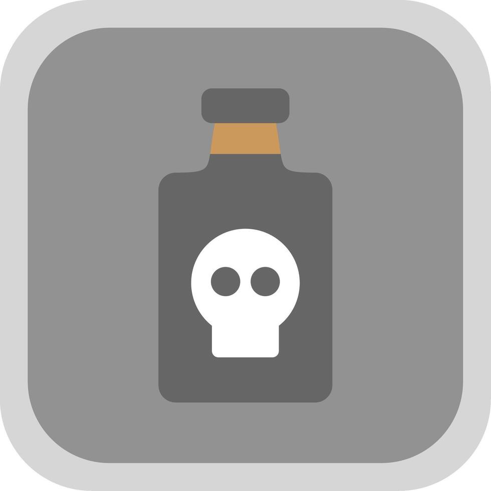 Poison Flat round corner Icon Design vector