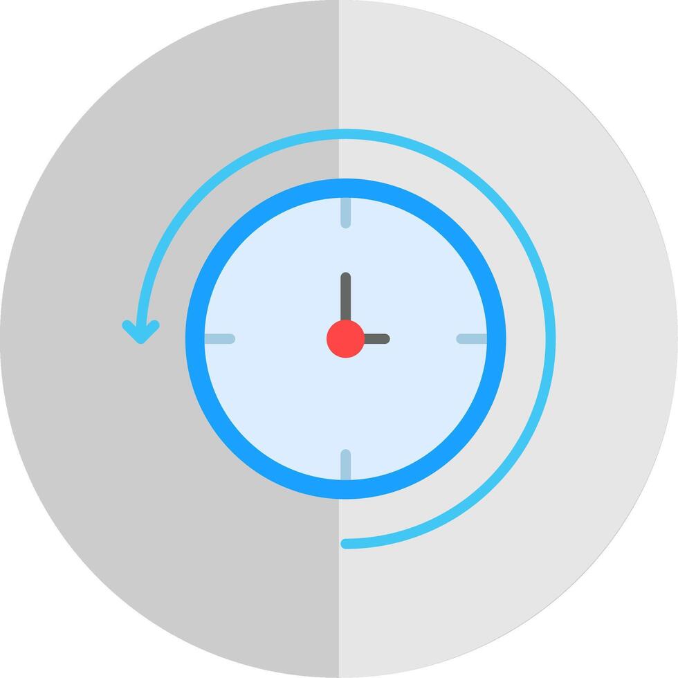 Back In Time Flat Scale Icon Design vector