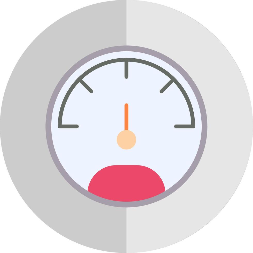 Speedo Meter Flat Scale Icon Design vector