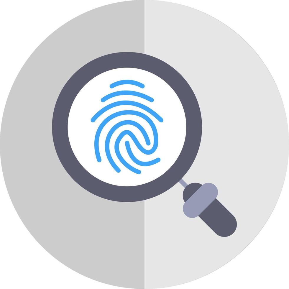 Finger Print Flat Scale Icon Design vector