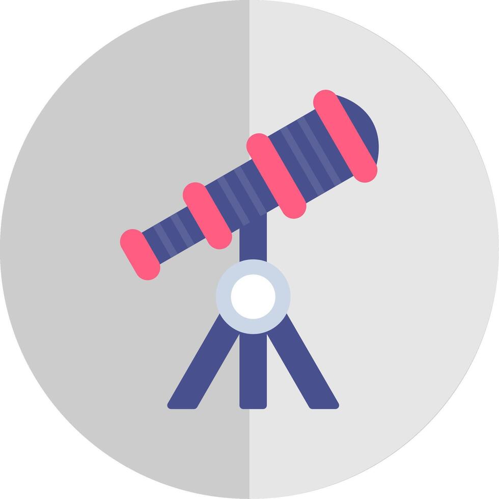 Telescope Flat Scale Icon Design vector