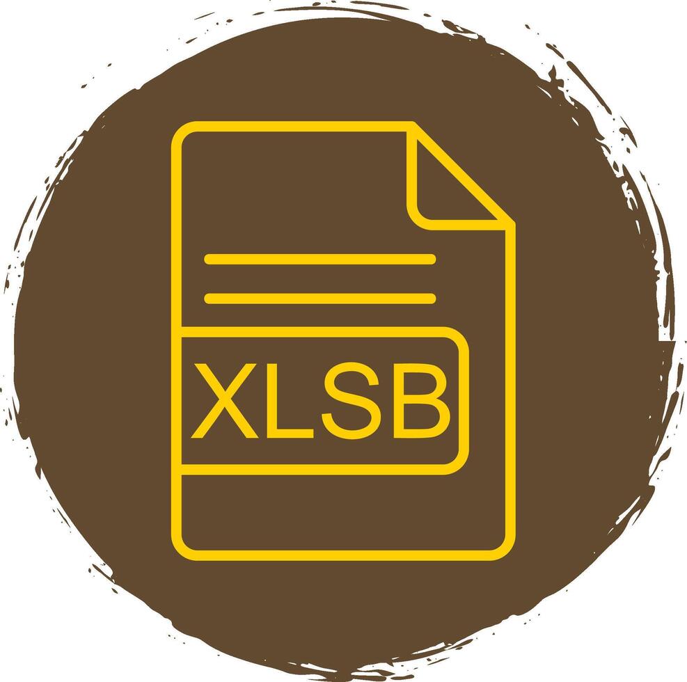 XLSB File Format Line Gradient Icon Design vector