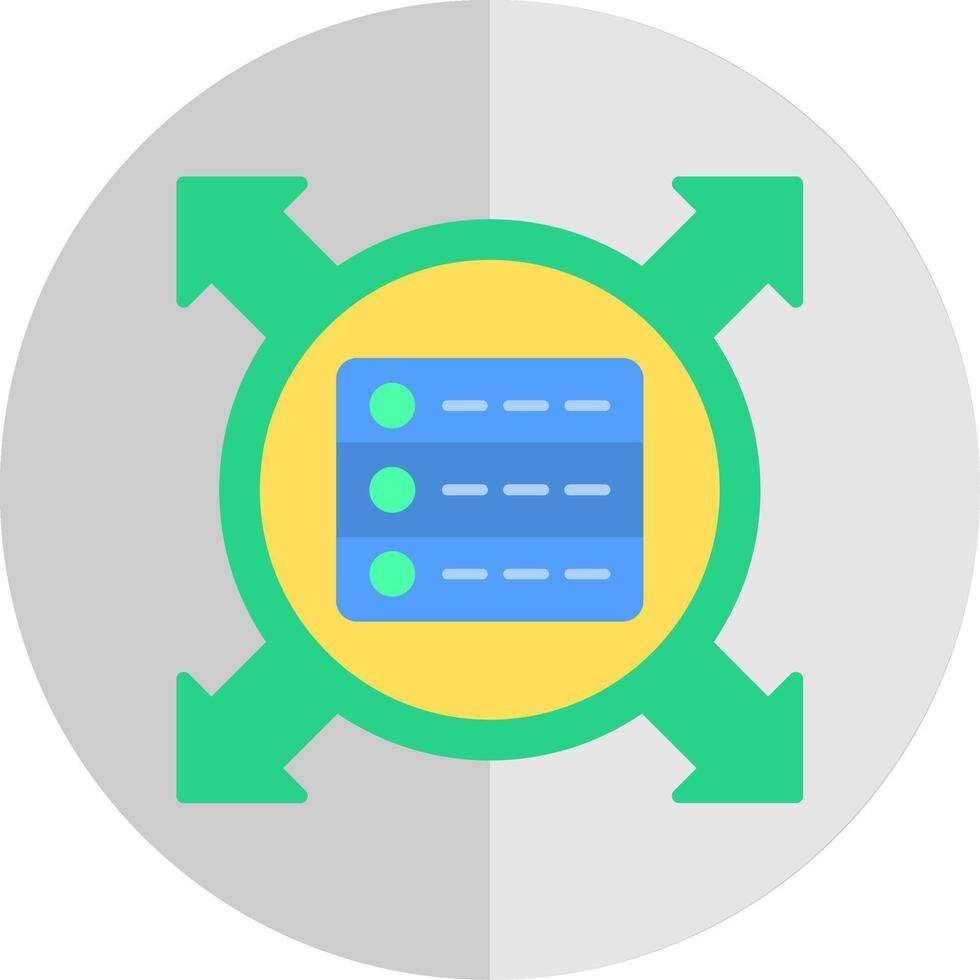 Data Driven Flat Scale Icon Design vector