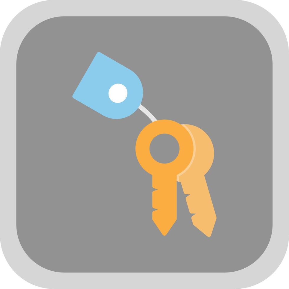 Keys Flat round corner Icon Design vector