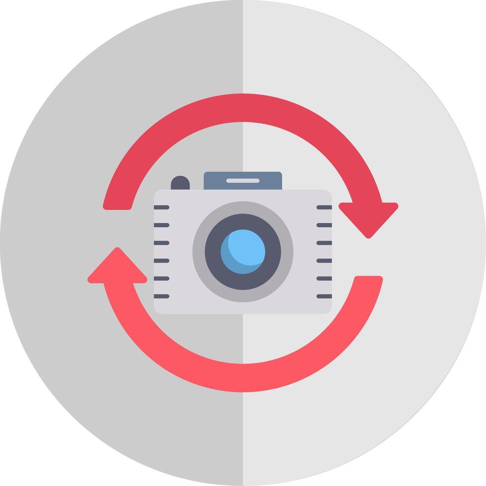 Switch Camera Flat Scale Icon Design vector