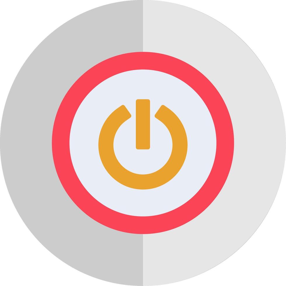 Power Button Flat Scale Icon Design vector