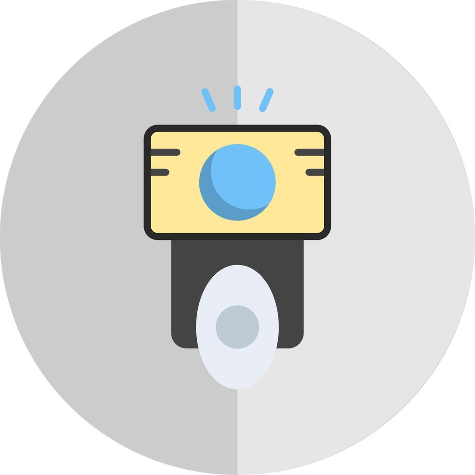 Camera Flash Flat Scale Icon Design vector