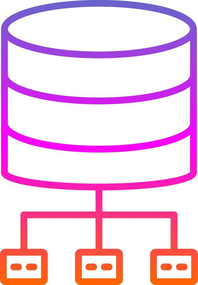 Database Architecture Line Gradient Icon Design vector