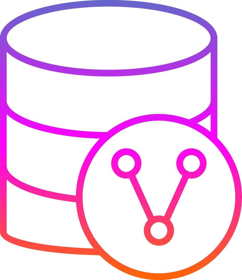 Database Sharing Line Gradient Icon Design vector