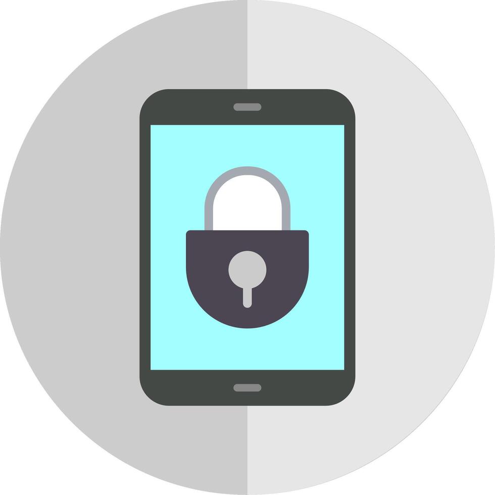 Mobile Security Flat Scale Icon Design vector