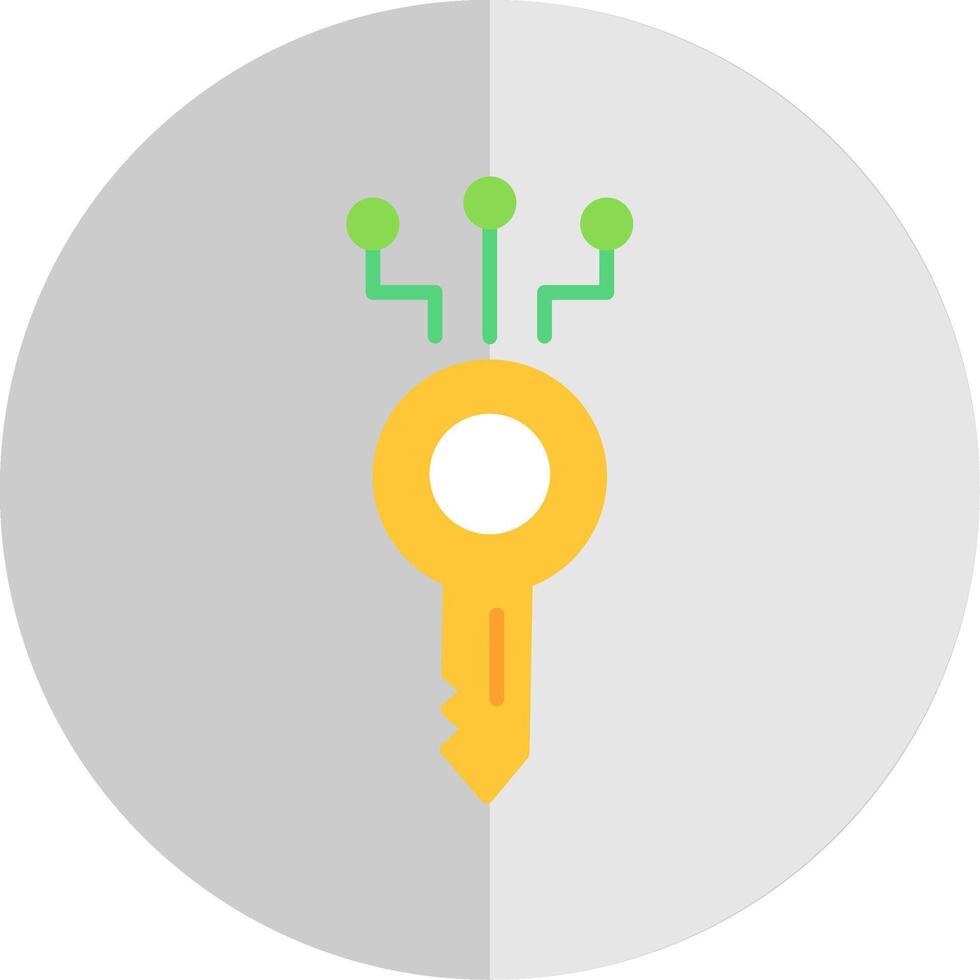 Digital Key Flat Scale Icon Design vector