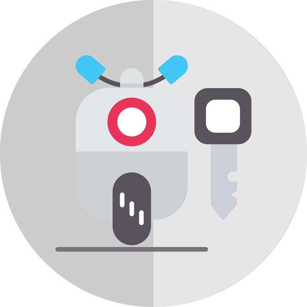 Motorbike Flat Scale Icon Design vector