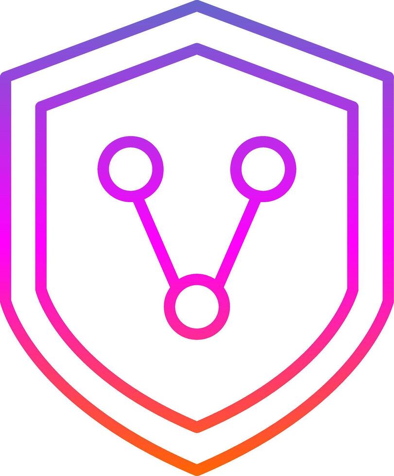Connect Security Line Gradient Icon Design vector