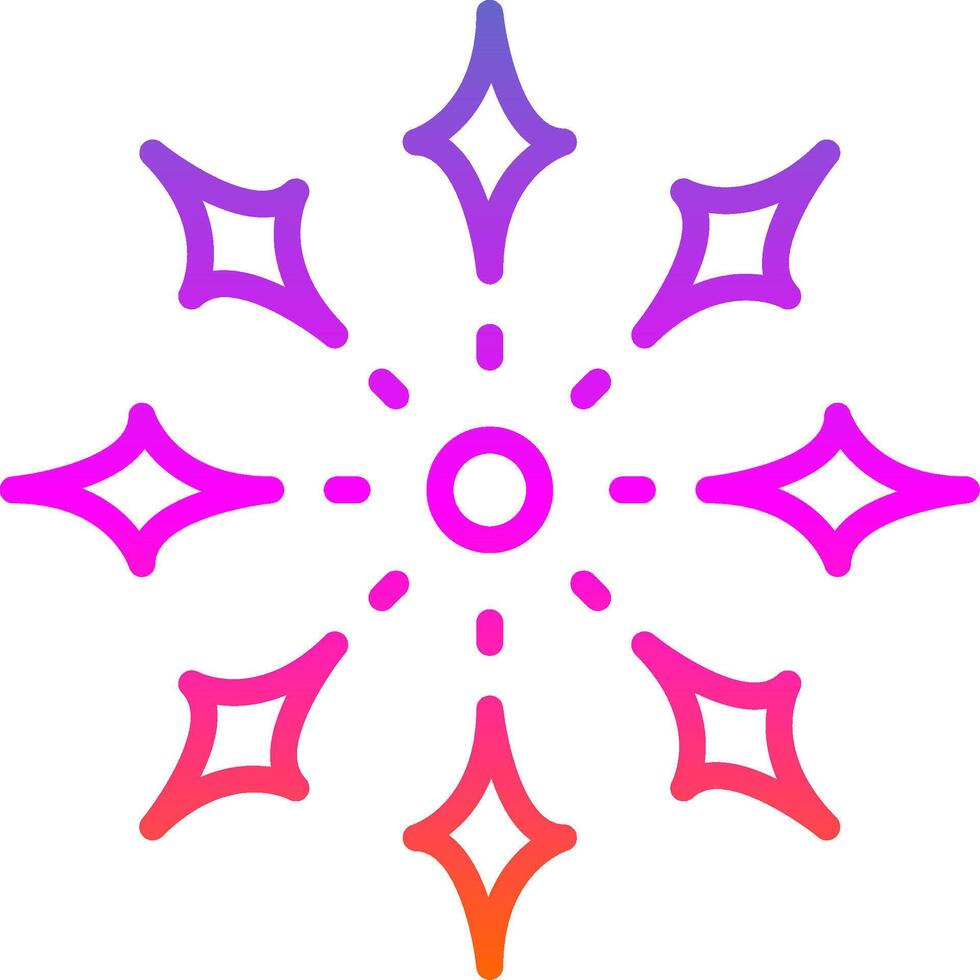 Firework Line Gradient Icon Design vector