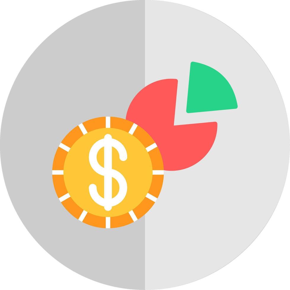 Pie Chart Flat Scale Icon Design vector