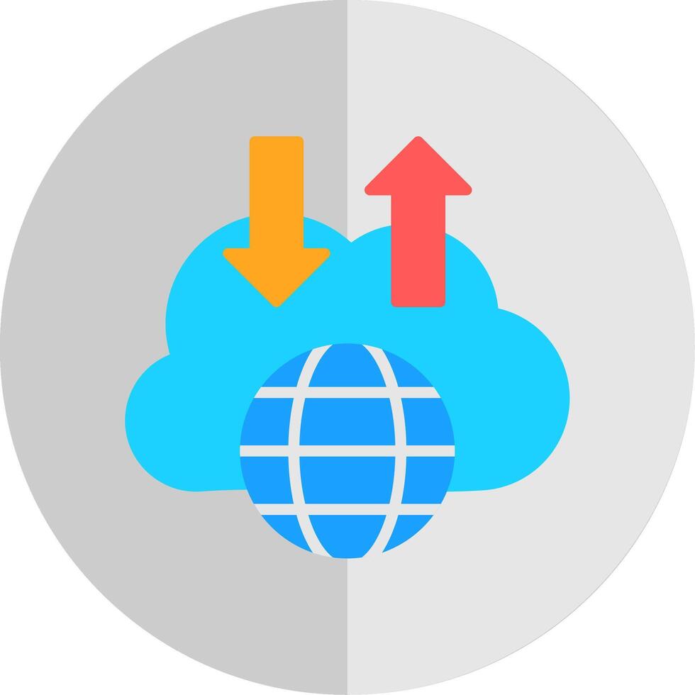 Cloud Flat Scale Icon Design vector