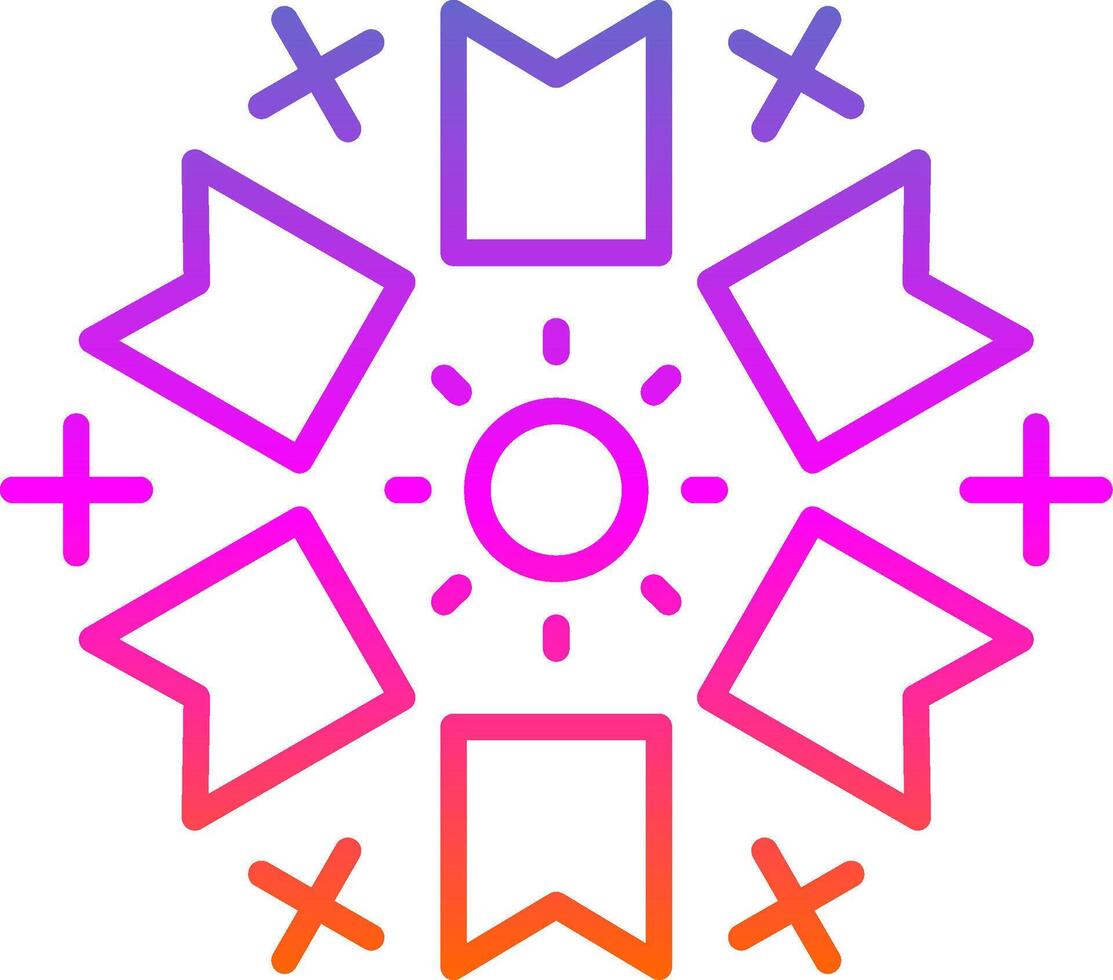 Firework Line Gradient Icon Design vector