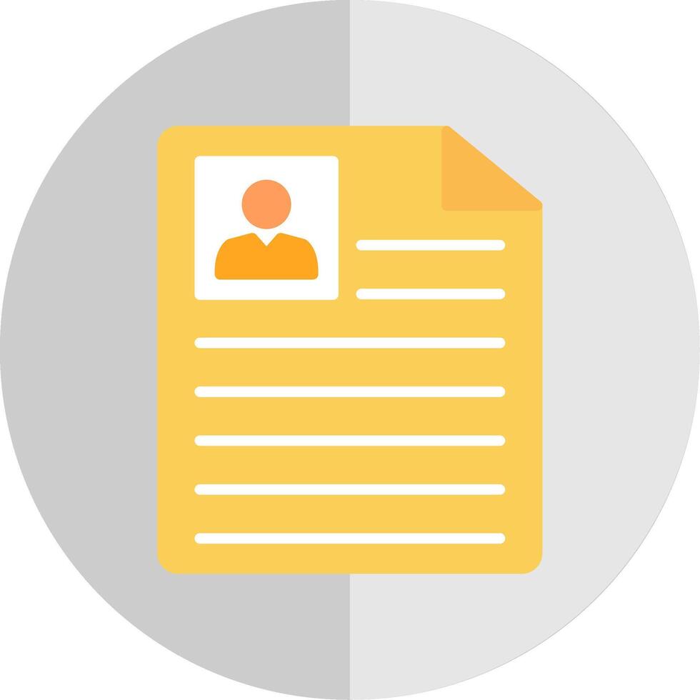 Curriculum Vitae Flat Scale Icon Design vector