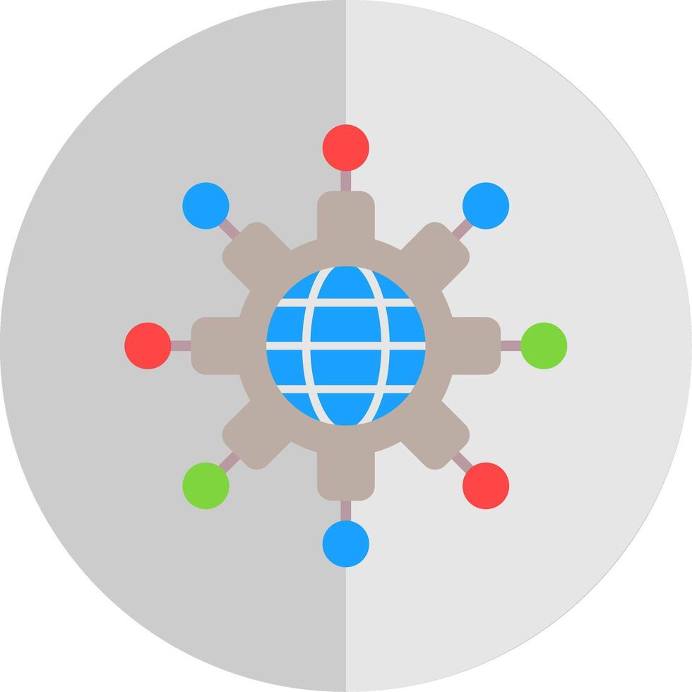 Network Flat Scale Icon Design vector