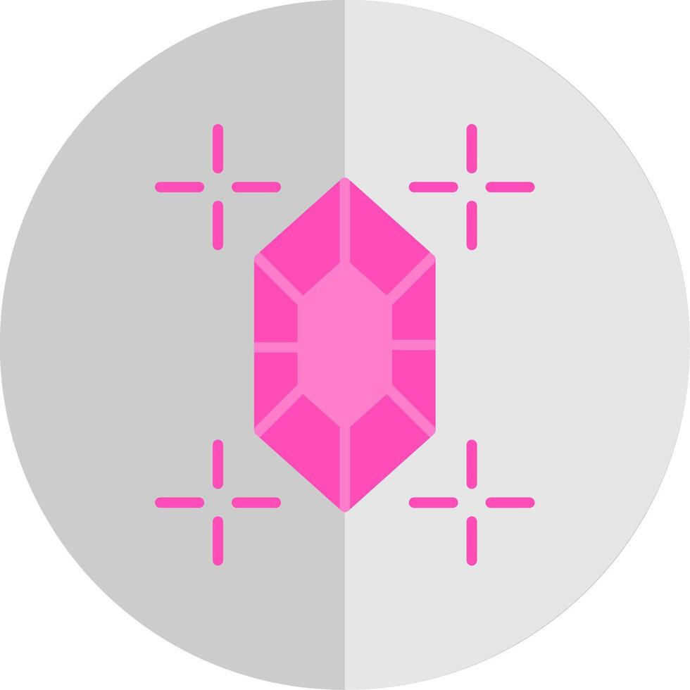 Gem Flat Scale Icon Design vector