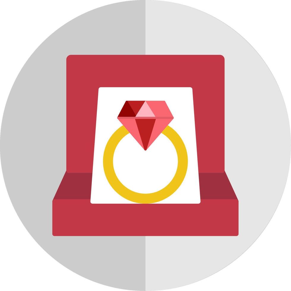 diamante anillo plano escala icono diseño vector