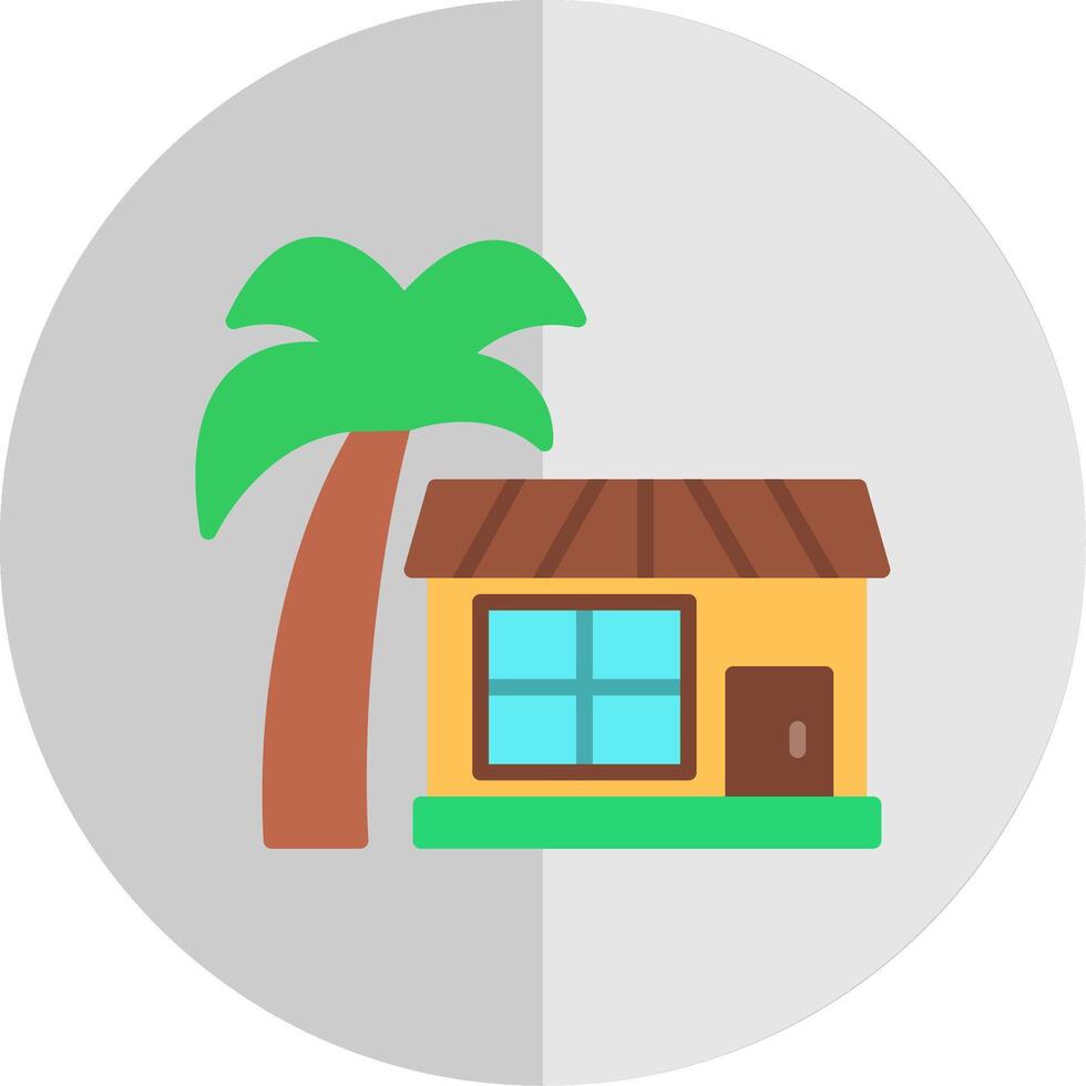 Palm Tree Flat Scale Icon Design vector