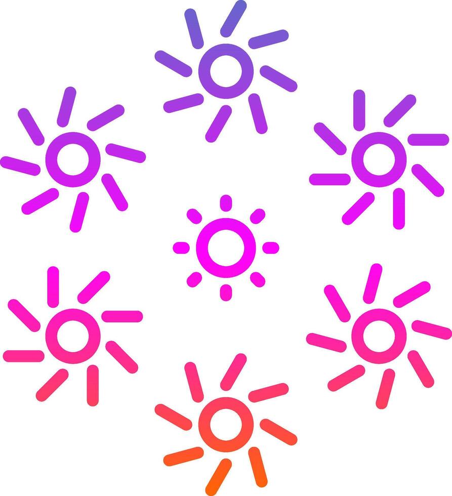 Firework Line Gradient Icon Design vector