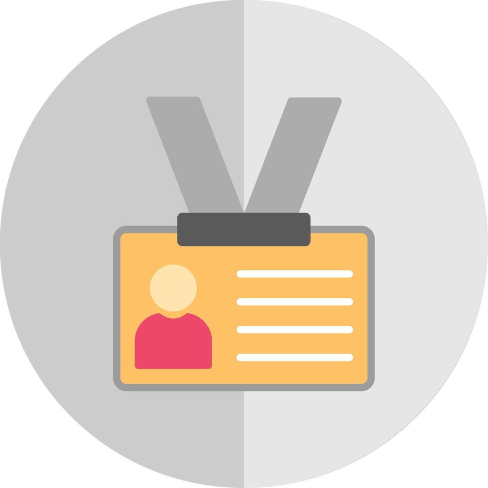 Identification Card Flat Scale Icon Design vector