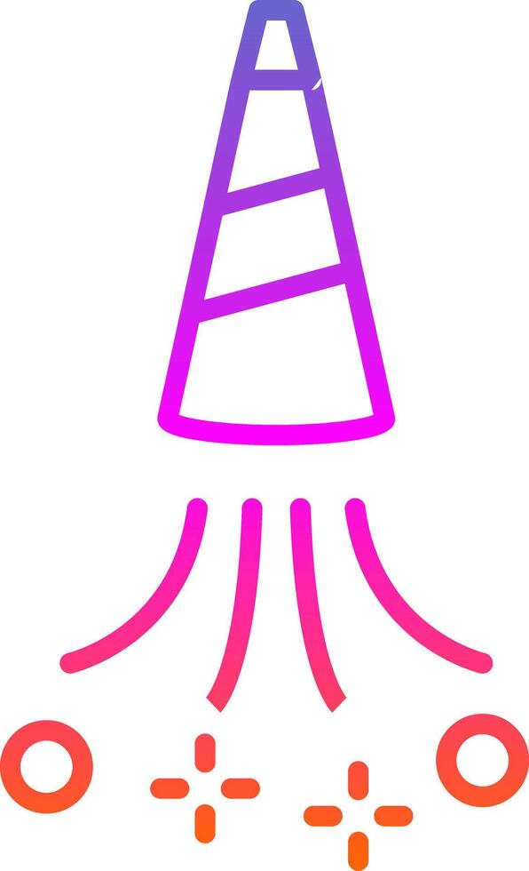 Party Horn Line Gradient Icon Design vector