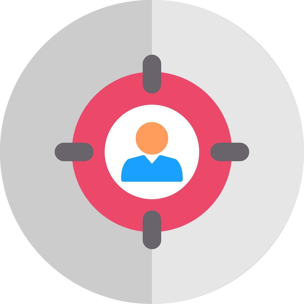 Target Audience Flat Scale Icon Design vector