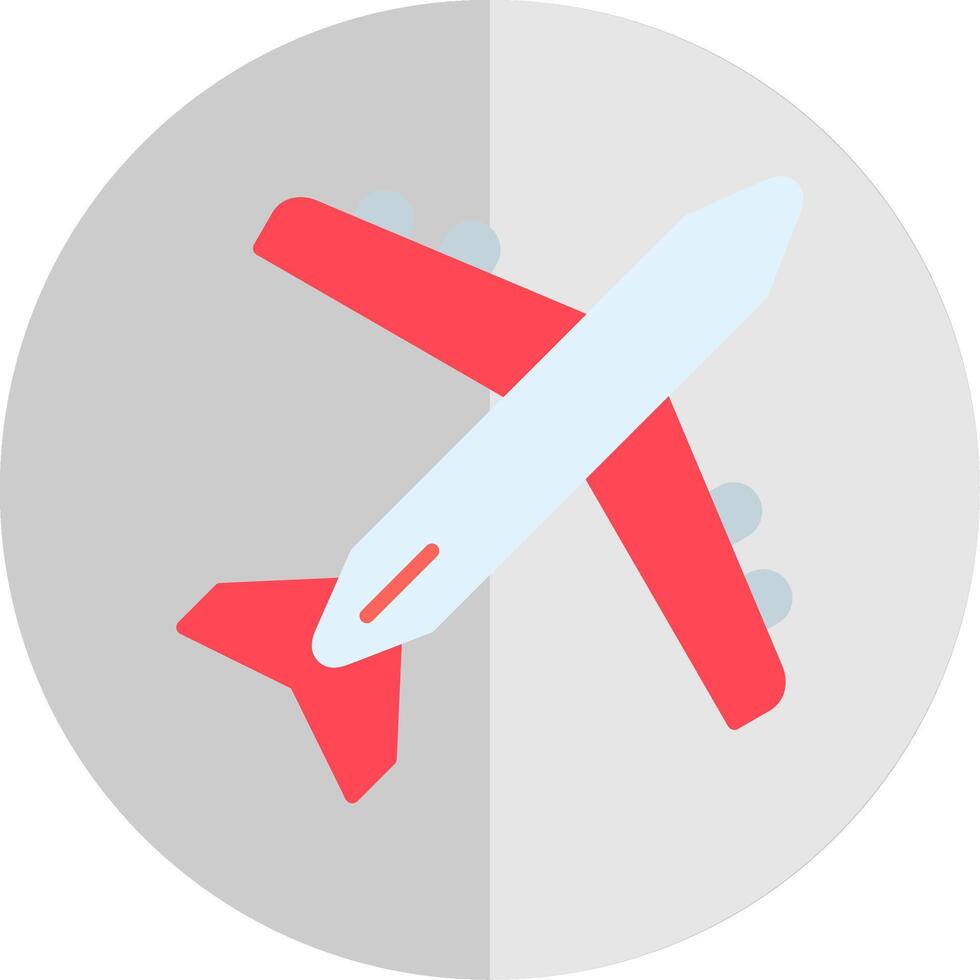 Aeroplane Flat Scale Icon Design vector