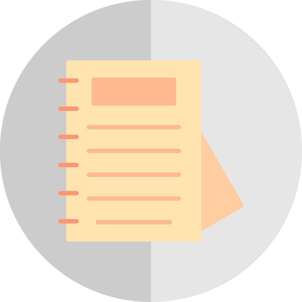 Notepad Flat Scale Icon Design vector