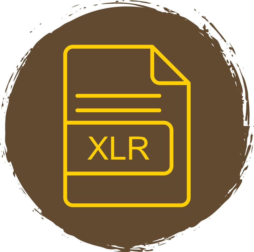 XLR File Format Line Gradient Icon Design vector