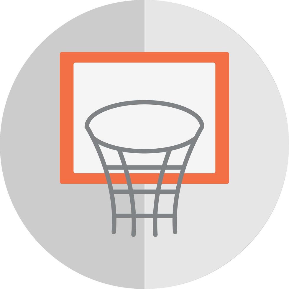 Basketball Hoop Flat Scale Icon Design vector