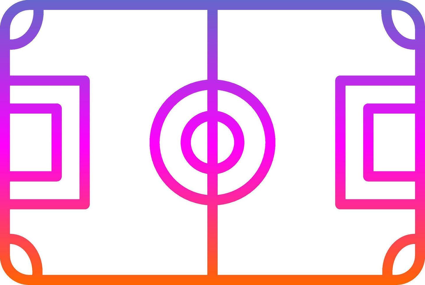 Football Field Line Gradient Icon Design vector