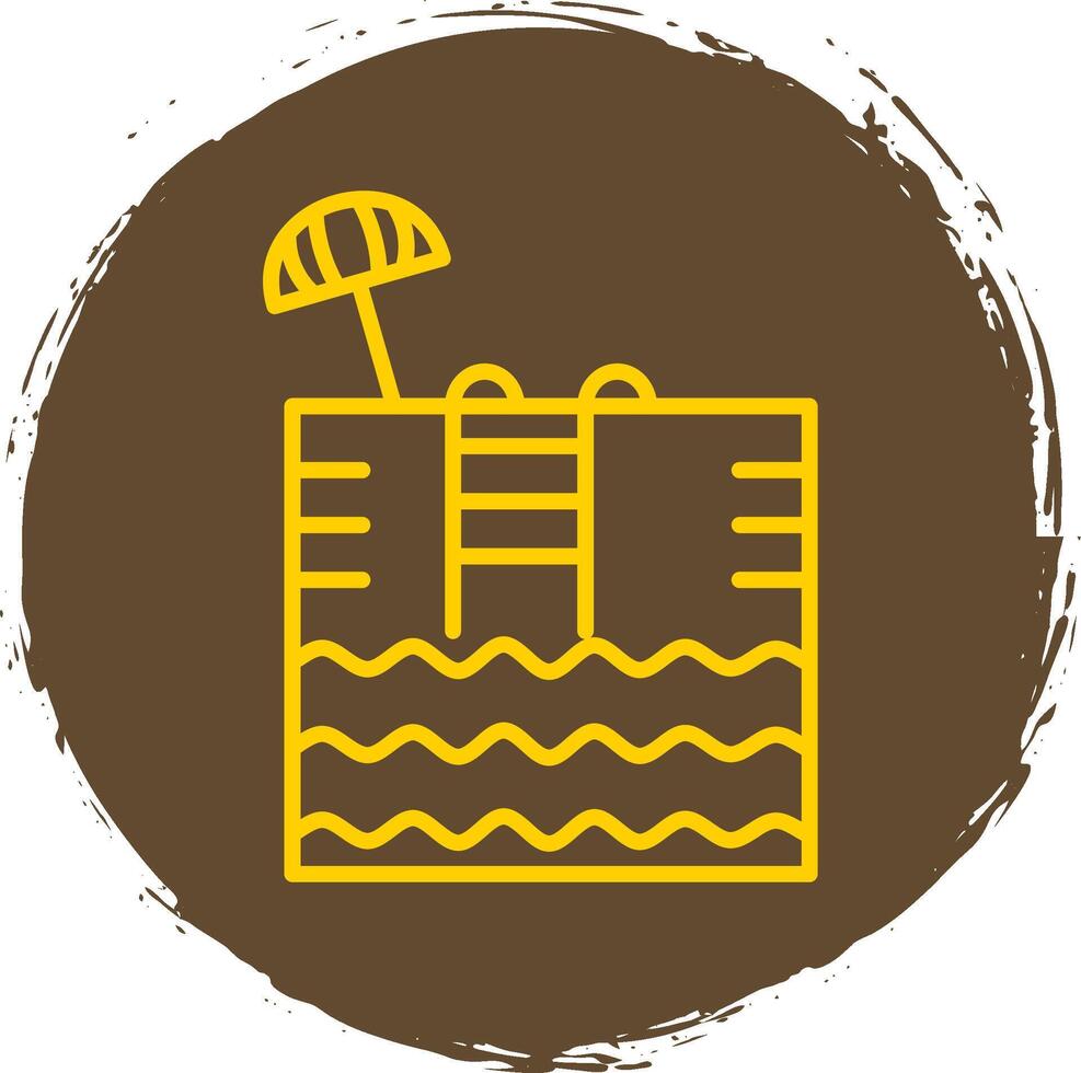 Swimming Pool Line Gradient Icon Design vector