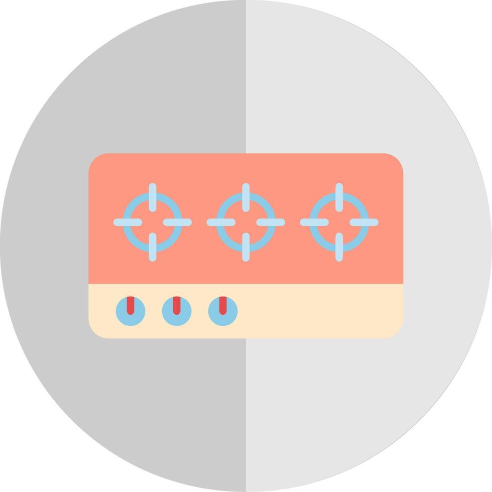 Hob Flat Scale Icon Design vector