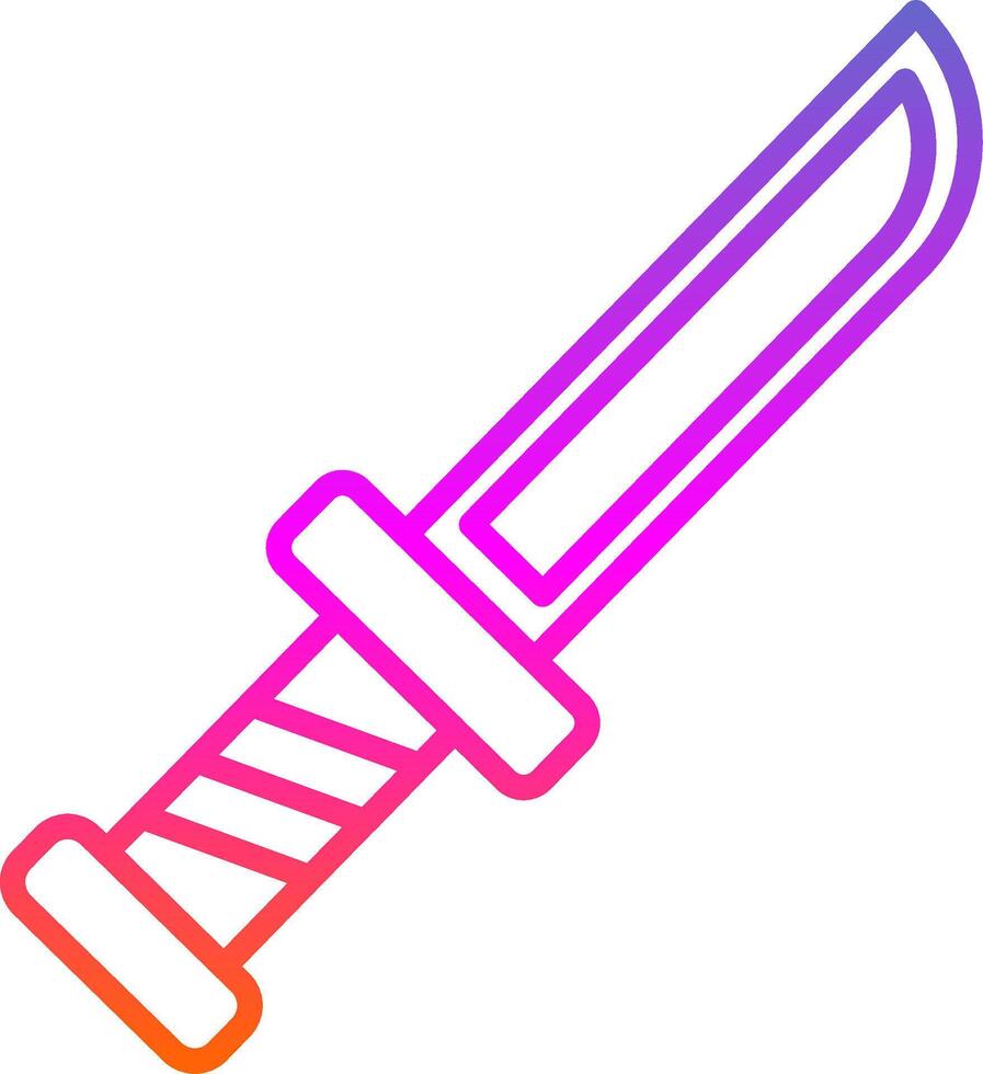 cuchillo línea degradado icono diseño vector