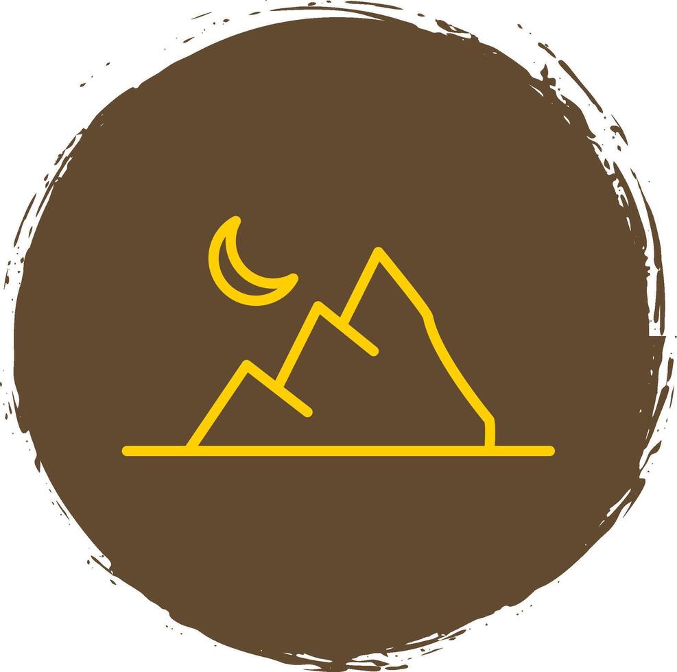 Mountain Line Gradient Icon Design vector