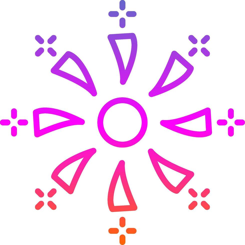 Firework Line Gradient Icon Design vector