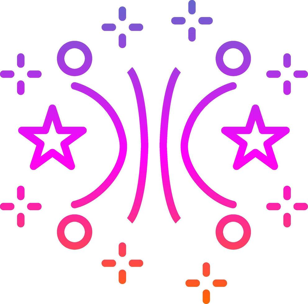 Firework Line Gradient Icon Design vector