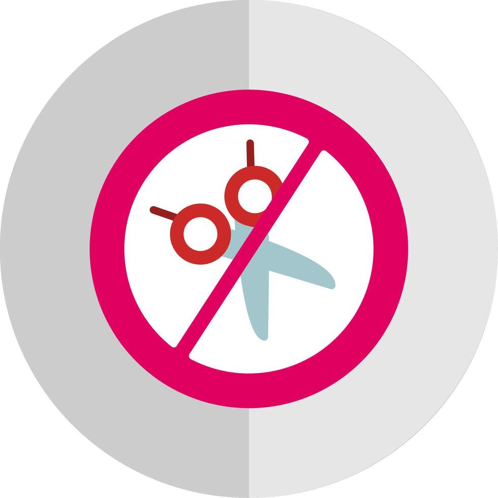 No Scissors Flat Scale Icon Design vector