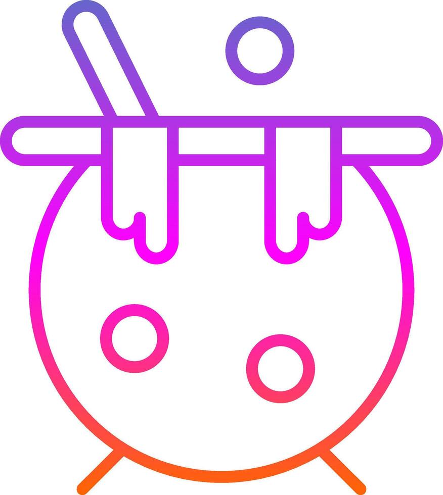 Cauldron Line Gradient Icon Design vector